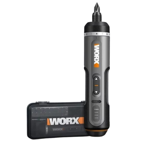 "Worx WX242 4V Cordless Smart Screwdriver Set – Portable Mini Electric Drill for Home Repair"